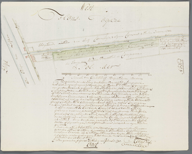 A-2335 Kaart van een gedeelte lands van de erven Willem Breekland in compagnie, geleegen in de Honsdijkz..., 1790